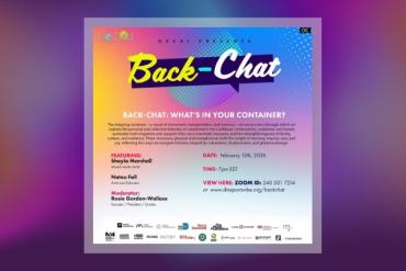 DVCAI Back-Chat: What’s in Your Container Presented by Diaspora Vibe Cultural Arts Incubator
