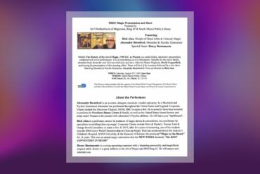 The History of the Art of Magic, 2700 B.C. to Present Presented by Int'l Brotherhood of Magicians, Ring 45, Inc.